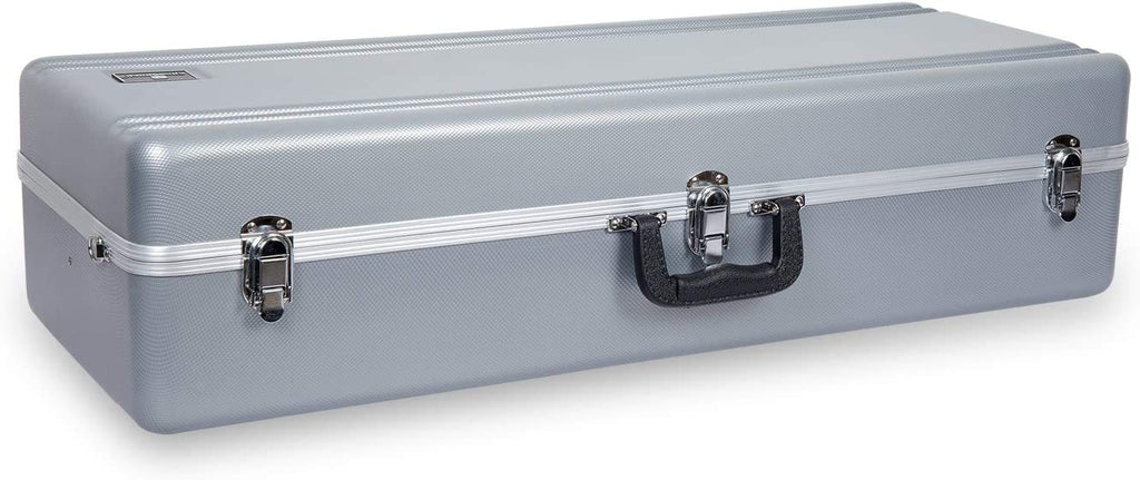 Crossrock Trumpet Case for Bb Horn | Textured Blue Finish with Velvet Interior, Security Lock, Metal Feet & Detachable Strap (CRA861TRBL)