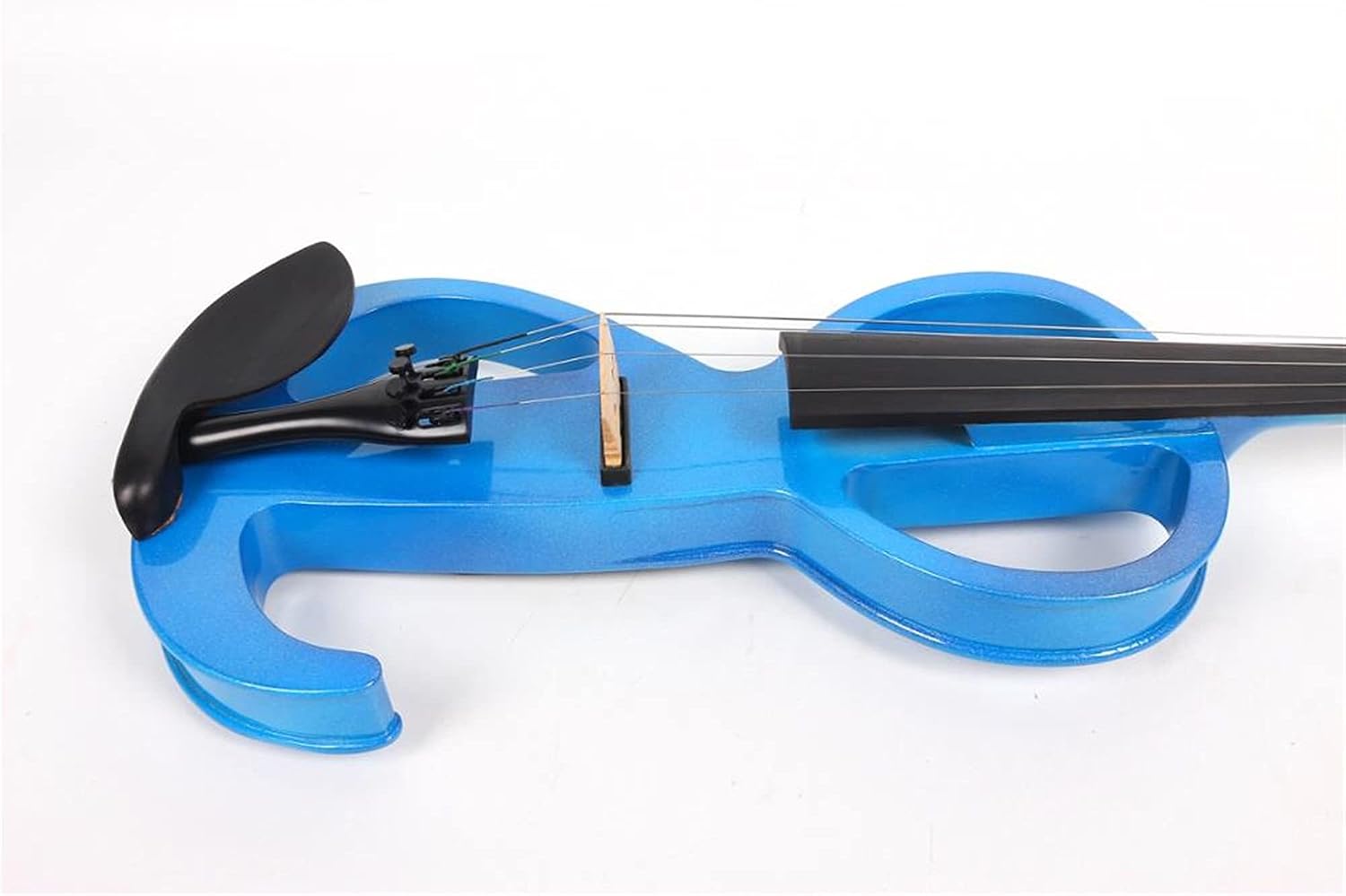 Cello Kit Violin Blue 4/4 Electric Silent Violin Hand-Made Case+Bow+Cable
