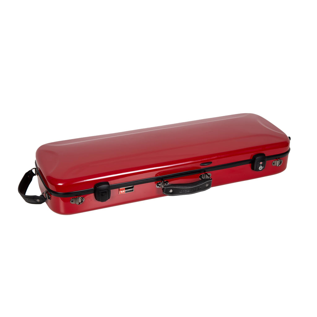 Crossrock Fiberglass Double Violin Case fits Two 4/4 Full-Size Violins- Includes TSA lock, Protective Blanket, Hygrometer, Removable Shoulder Straps- Milky White (CRF2020DVMW)