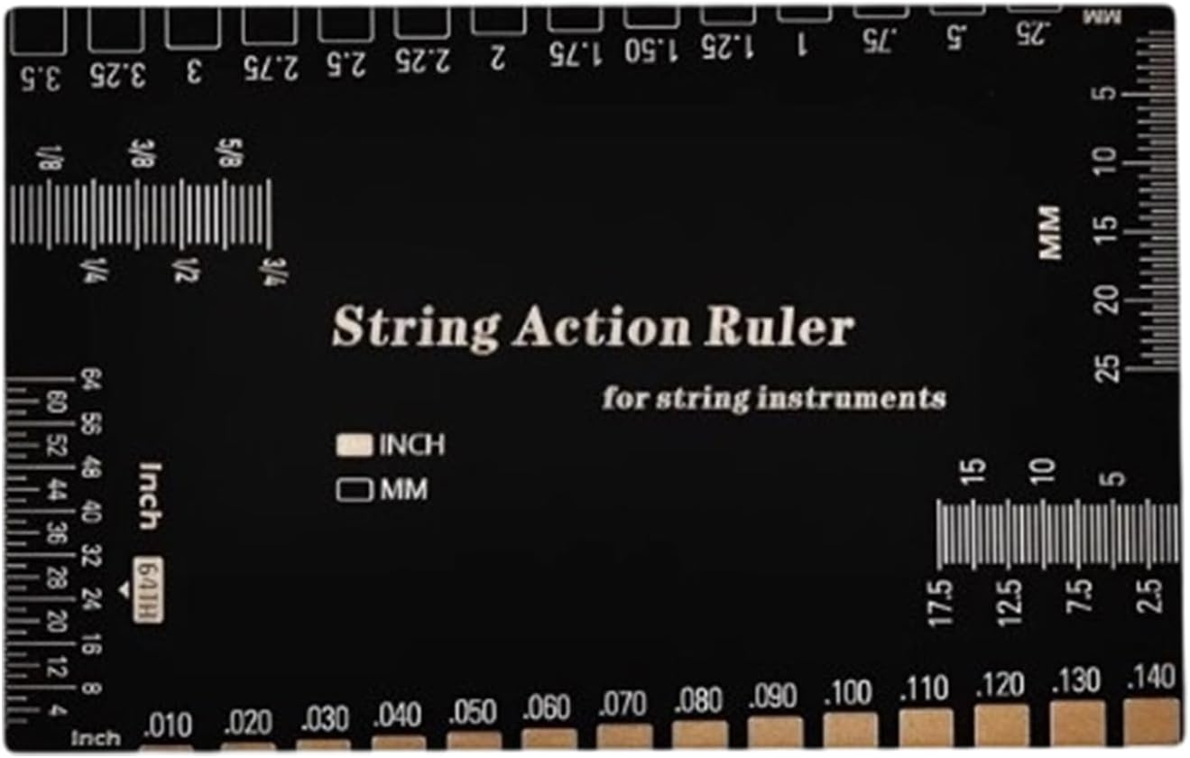 String Height Measurement Tool Guitar String Action Ruler Gauge Guitar Fret Leveling Ruler Fret Catcher Luthier Tool Set Up Repairing