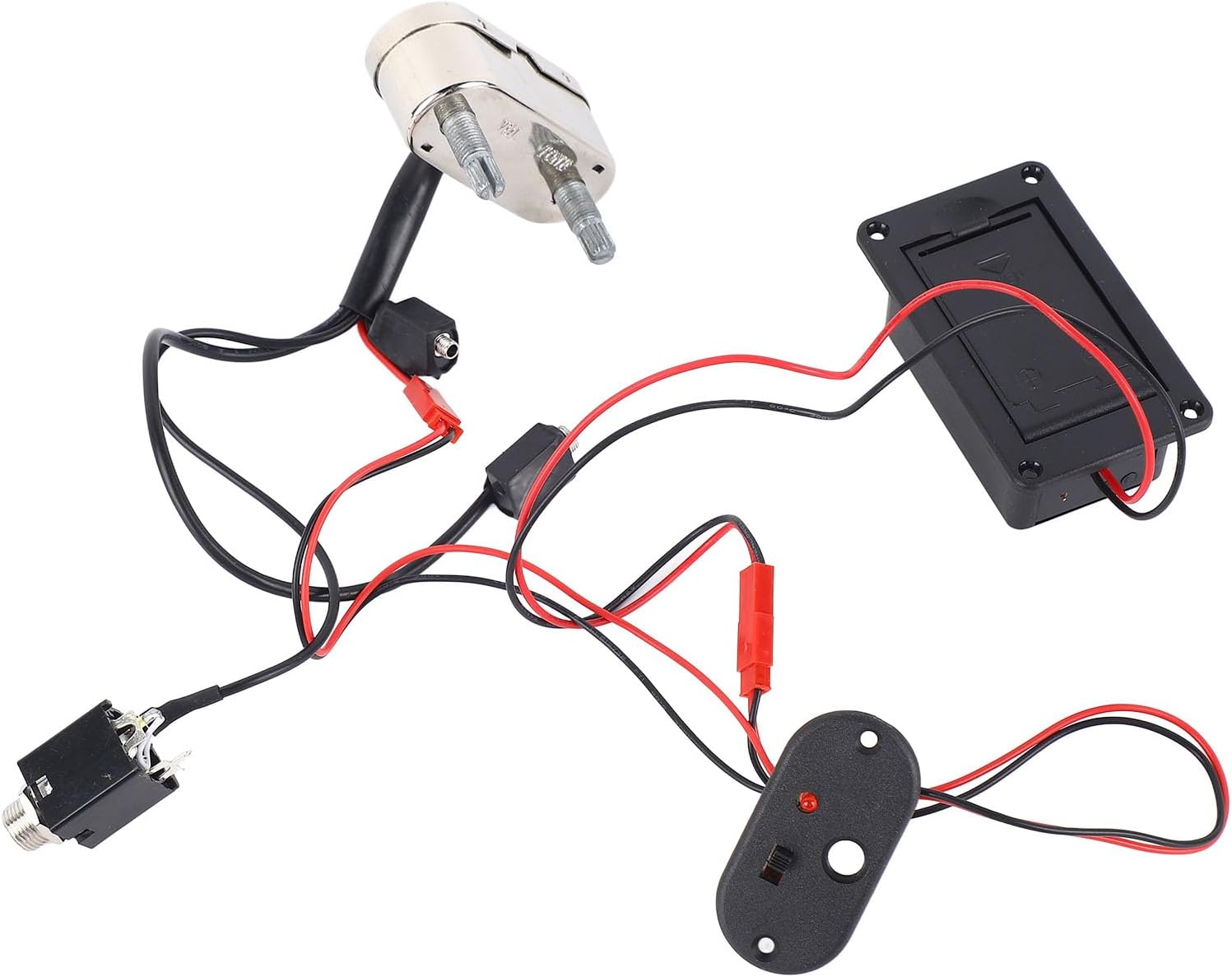 Cello Pickup with EQ Preamplifier, Metal Plastic Electronic Cello Pickup for 4/4 3/ Electric, High Sensitivity Low Noise, Easy Install for Practice Recording Stage Use
