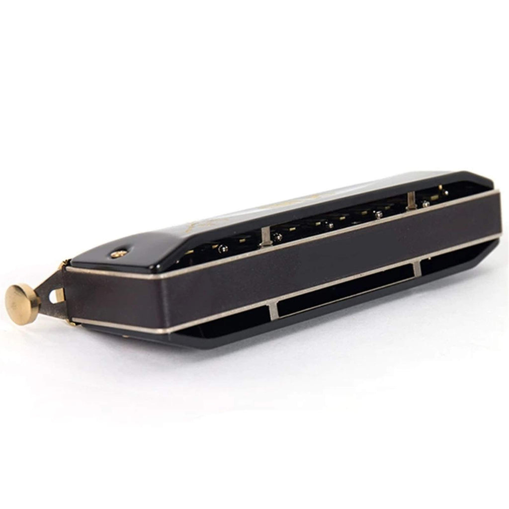 Chromatic Harmonica 12 16 Holes Mouth Organ Instrumentos Key C Phosphor Bronze Reeds Professional Musical Instruments (Color : QM Y1664BK1)