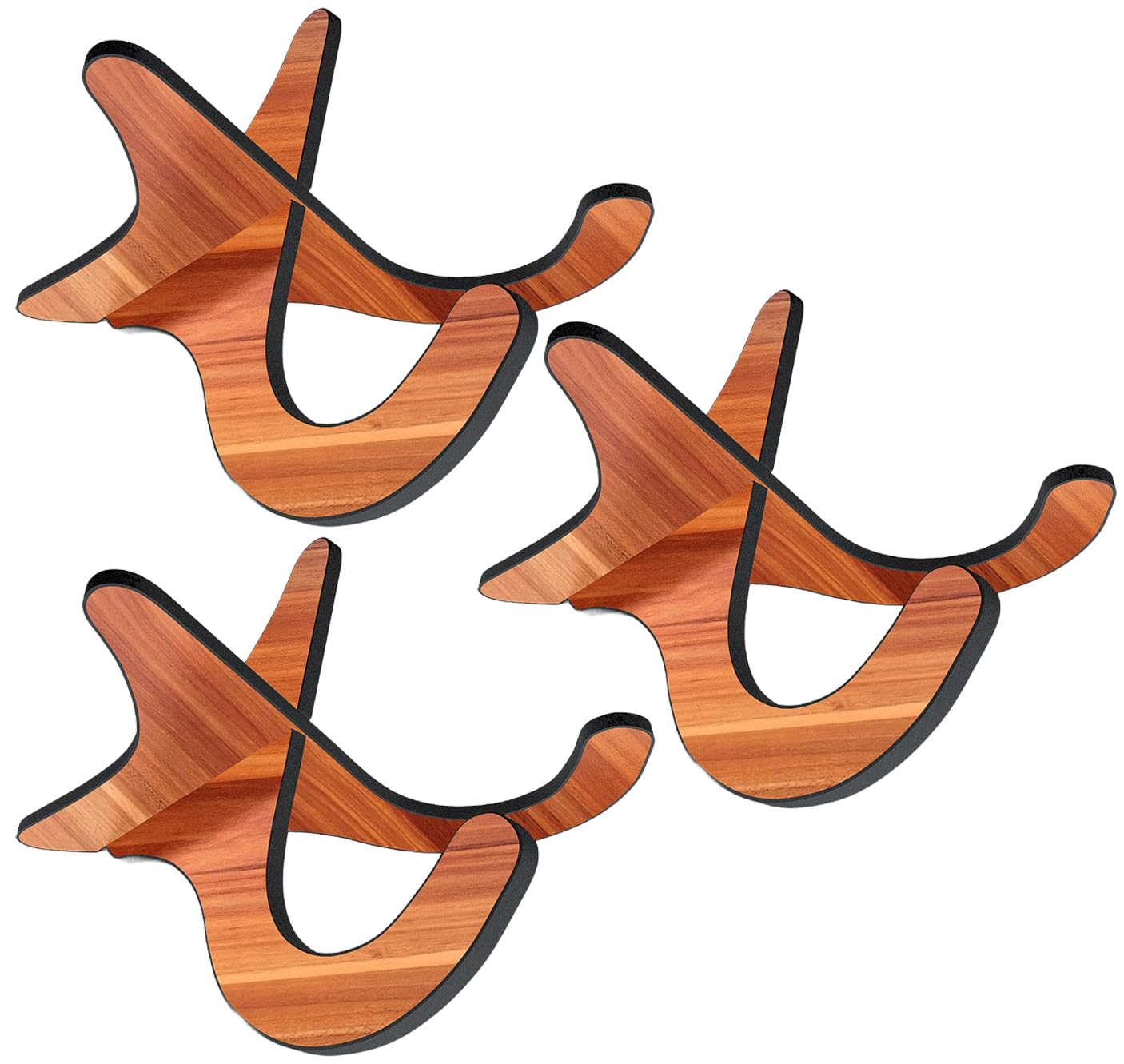 6Pair Wooden Ukulele Stand Violin Mandolin Folding Portable Stand Sapele