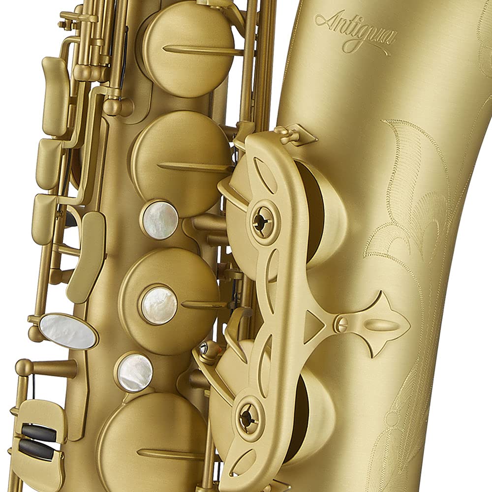 Antigua Winds PowerBell Professional Bb Tenor Saxophone(Yellow brass with lacquered finish/enlarged bell/new neck design/ergonomic design/hand engraving/ABS case)/WRTS4248LQ