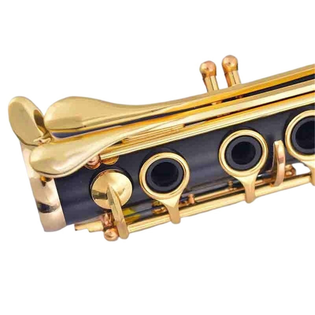 Clarinet Bb Wood Ebony Gold Plated 17 Keys Musical Instrument Clarinet Instrument(3)