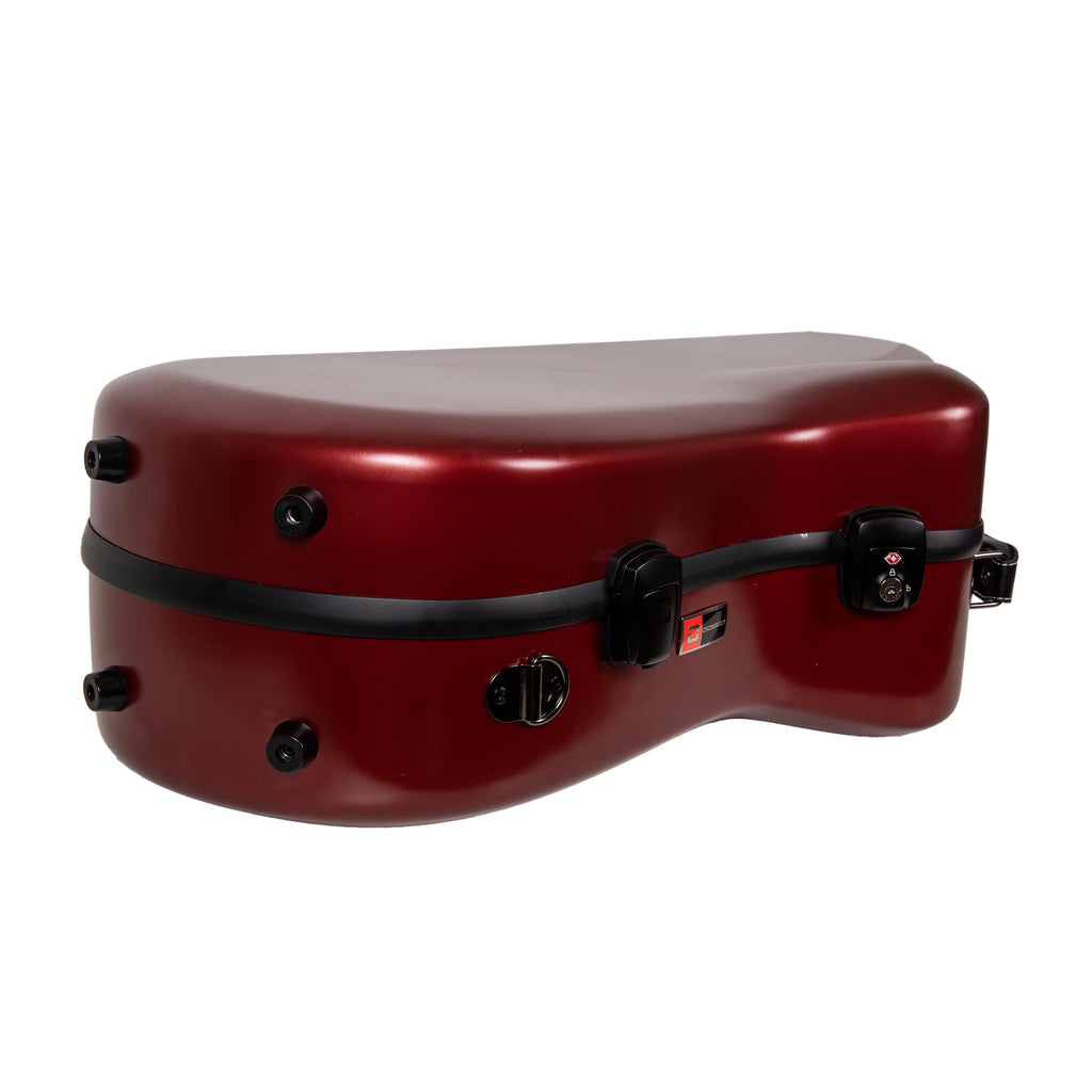 Crossrock Low A Baritone Saxophone Case with Wheels | Polycarbonate Hard Shell, TSA Lock, Anti-Scratch Finish, Neck & Mouthpiece Storage–Black (CRF4050BSBK)