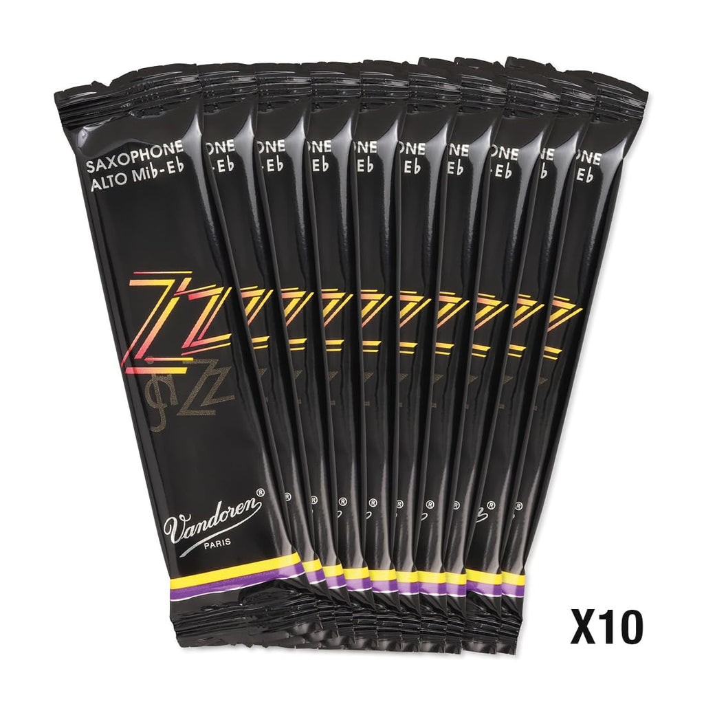 Vandoren SR4125 Alto Sax ZZ Reeds Strength 2.5; Box of 10