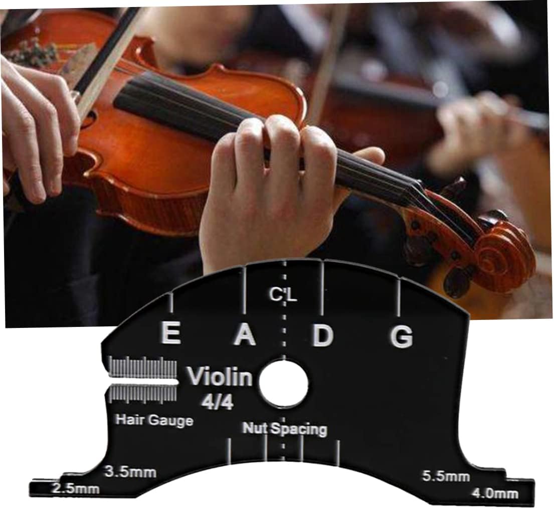 4/4 Violin Bridge Fingerboard Scraper Carbon Fiber Black Multifunctional Template Repair Reference Tool..