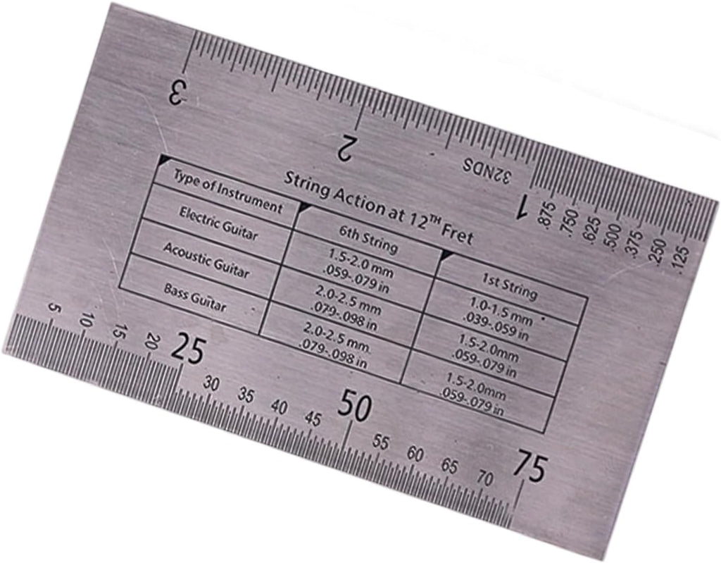 String Height Measurement Tool Guitar String Action Ruler Gauge Guitar Fret Leveling Ruler Fret Catcher Luthier Tool Set Up Repairing