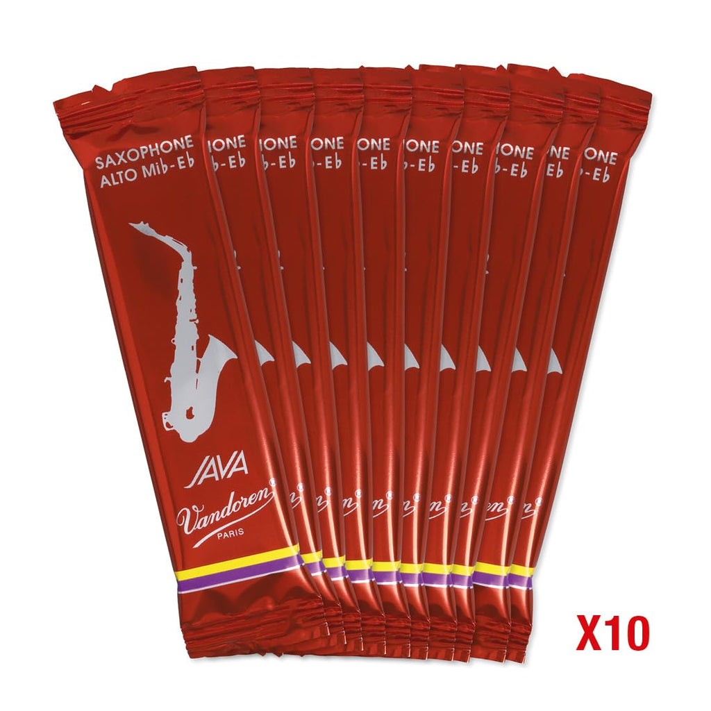 Vandoren SR2625R Alto Sax JAVA Red Reeds Strength 2.5; Box of 10