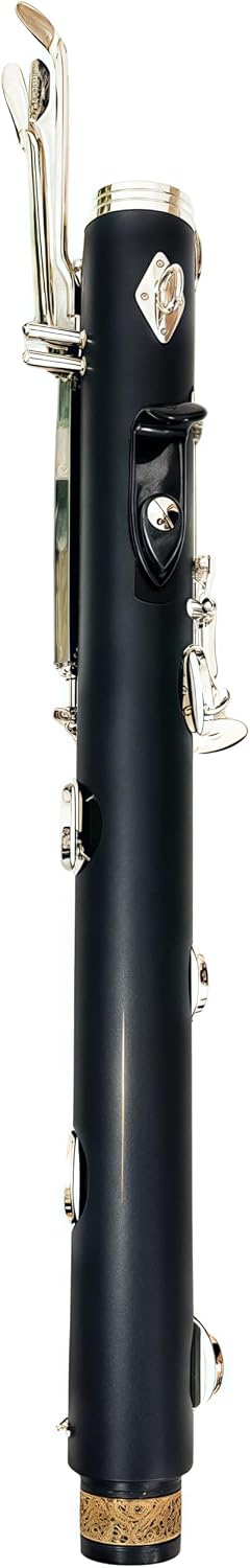 Professional New Silver Plated Keys Bass Clarinet LOW E Bb Tuning Black Tube Clarinet ABS