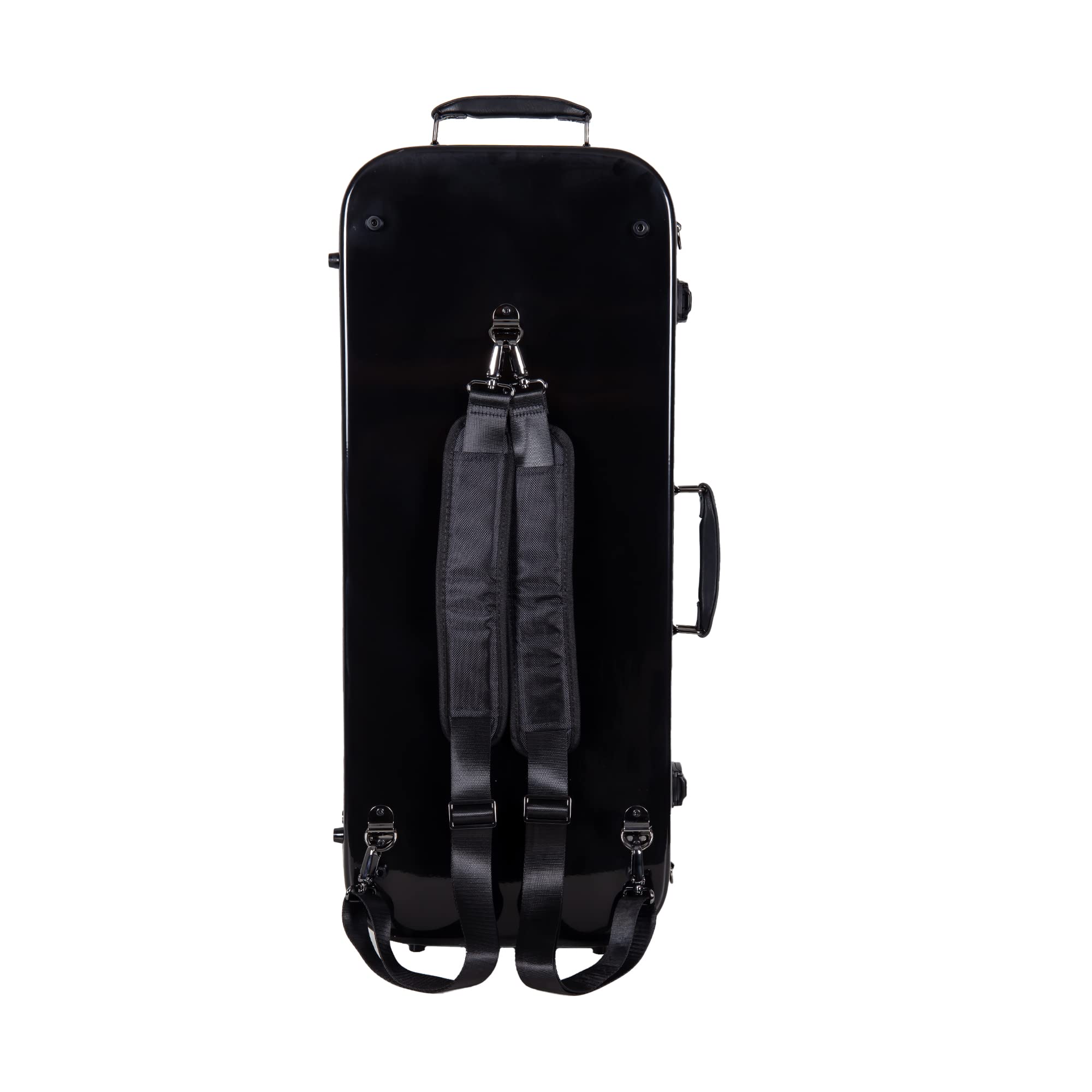 Crossrock Fiberglass Violin Case for 4/4 Full Size – Glossy Mint Blue Contoured Shell, Velvet Suspension Interior, Backpack Straps – Lightweight & Stylish (CRF1020VMB)