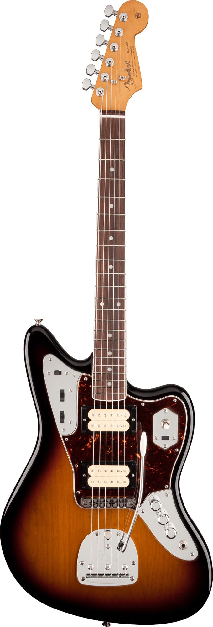Fender Johnny Marr Jaguar - Olympic White Bundle with Tweed Case, Cable, Strap, and Guitar Cleaning Kit