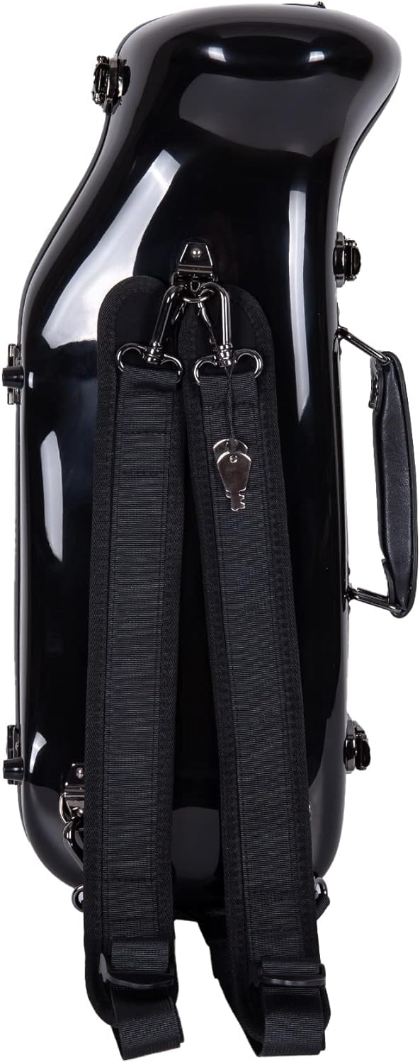Crossrock Fiberglass Case fits for Trumpet with removable shoulder straps-Black(CRF1020TRBK)