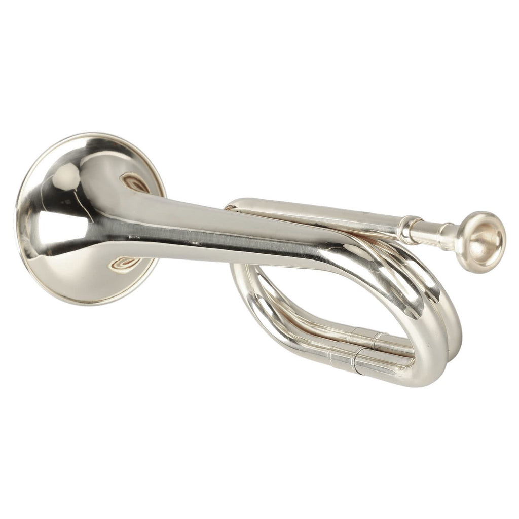 Walfront C Key Trumpet Military Style Brass Trumpet with Mouthpiece for Cavalry Bugle Military Orchestra Silver