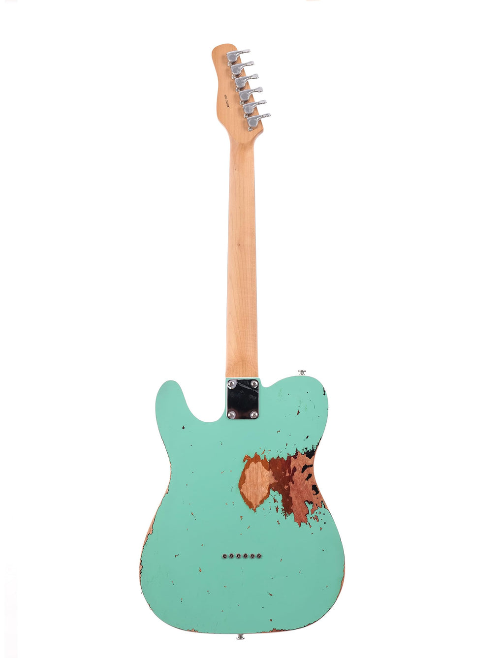 KGD Relic electric guitar mahogany body carbonized maple neck rosewood fretboard 6-string solidbody electric guitar S-S pickupsbrass barrel saddle bridge (Grass Green)