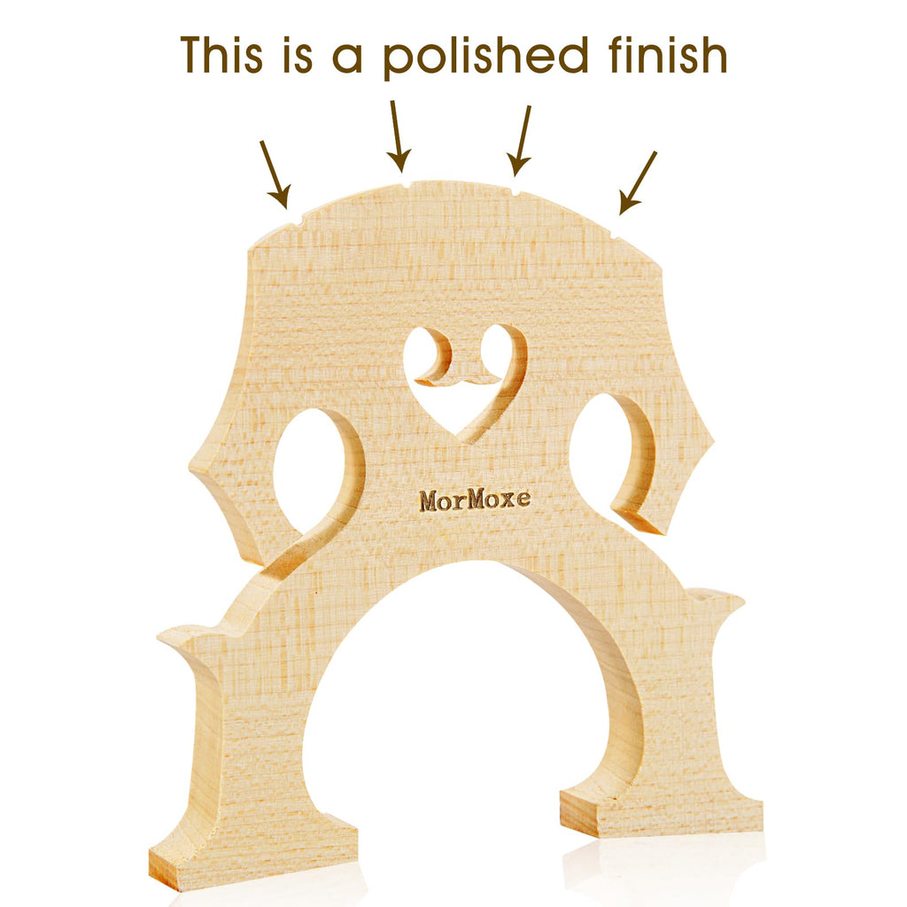 Cello Bridge 4/4 Size - Hand-Carved Maple, Direct Fit, Fully Adjusted - Expertly Handcrafted & Polished for Perfect Fit - Easy Installation - Replacement Accessory for Cello Parts