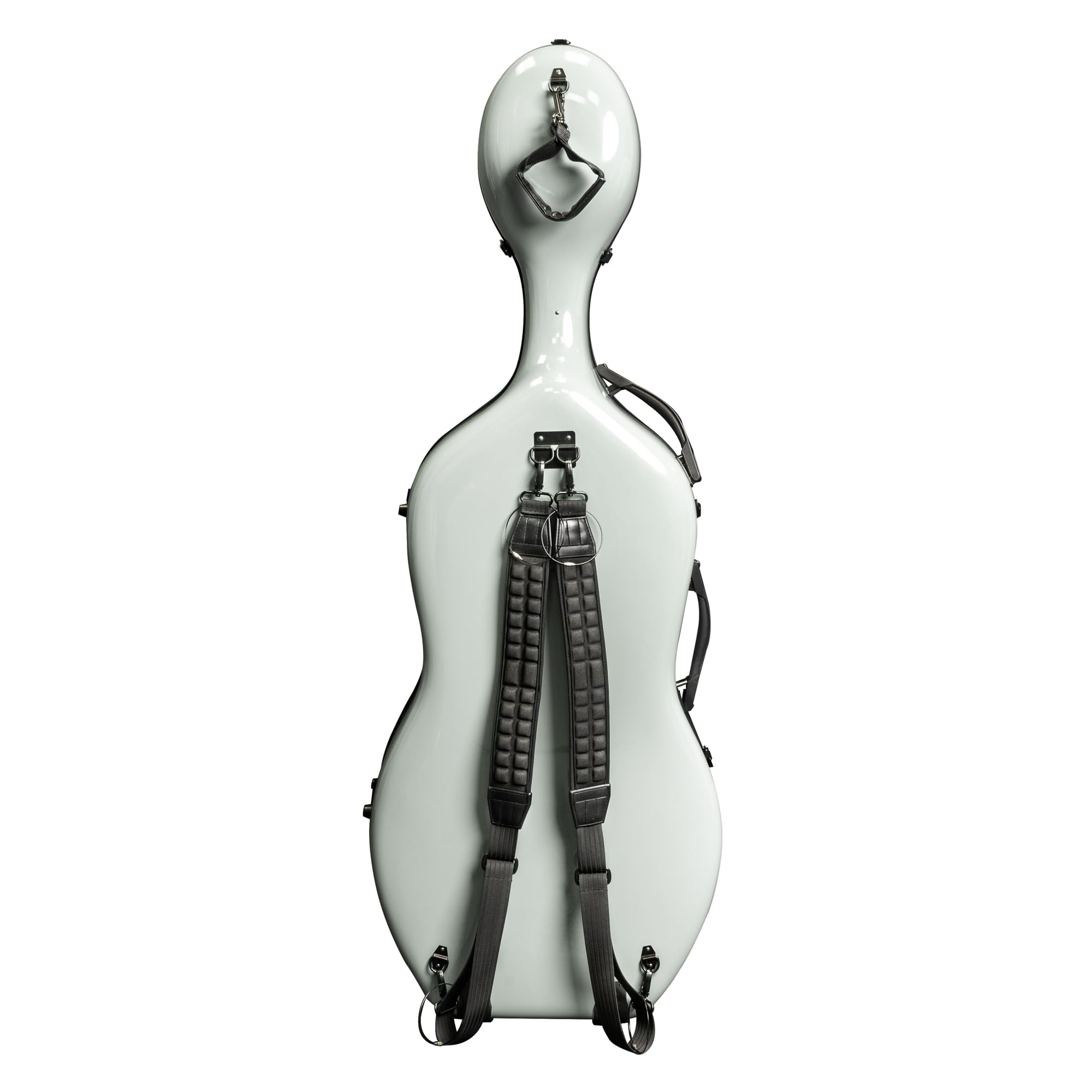 MI&VI CC-9001 Pure 100% Carbon Fiber Cello Case (Full Size) 4/4 with Wheels | Carry Straps | 8lb Lightweight | Tough Shell (3K Blue)