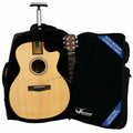 Journey Instruments Solid Sitka Acoustic Collapsible Travel Guitar PJ410N | Traveling Acoustic Guitar with Collapsible Patented System, Portable Backpack Case (African Mahogany)