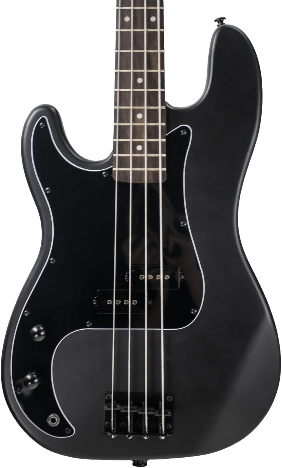 Sawtooth EP Series Alder Wood Satin Black Left-Handed Electric Bass Guitar