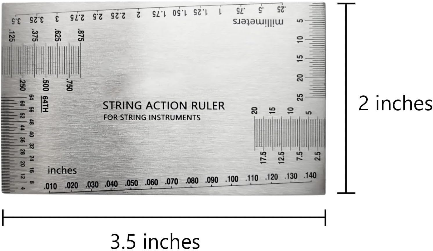 Guitar Making Tools String Action Ruler Gauge, Guitar Fret Tools, Precision Guitar Height Gauge, Repairing Tools For Luthier, Fit For Acoust