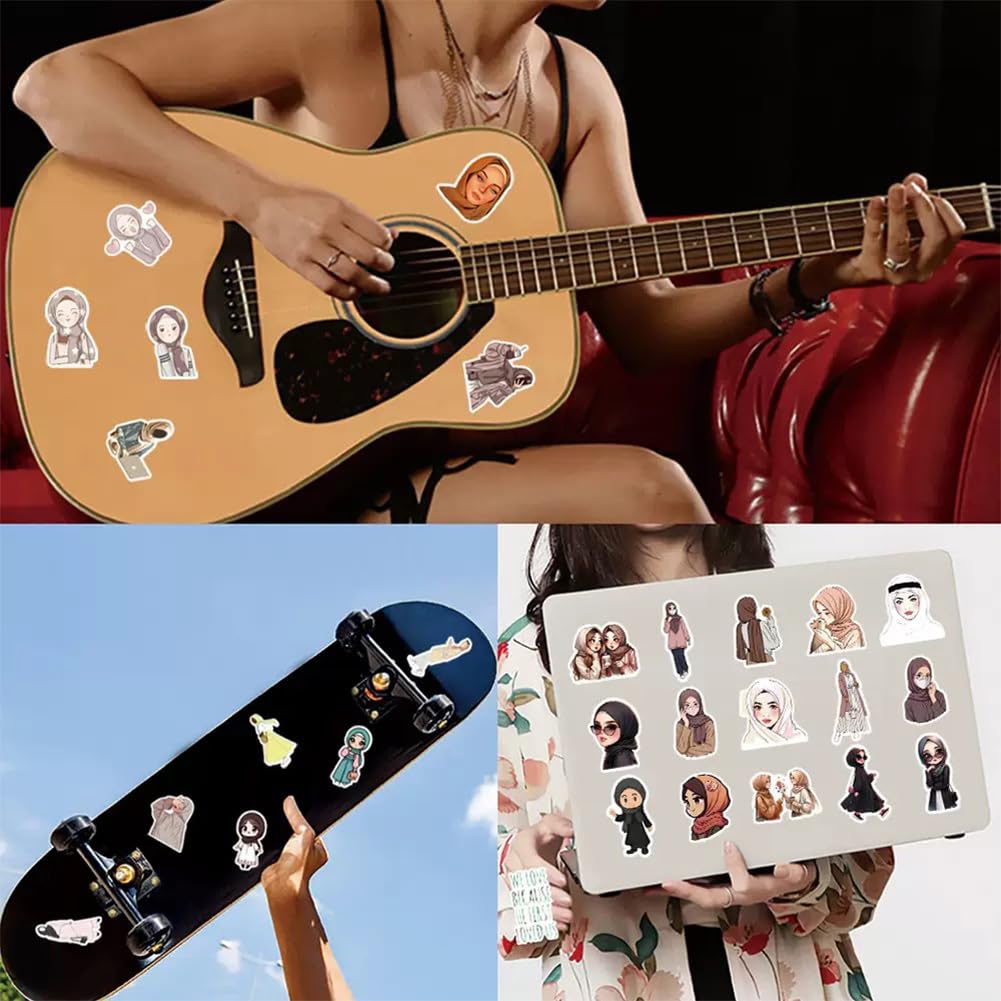 50Pcs Violin Stickers Musical Instrument Waterproof Vinyl Decals | Peel and Stick waterproof sun-proof removable Reusable for Water Bottles Laptop Mobile Phone Skateboard Guitar Decoration