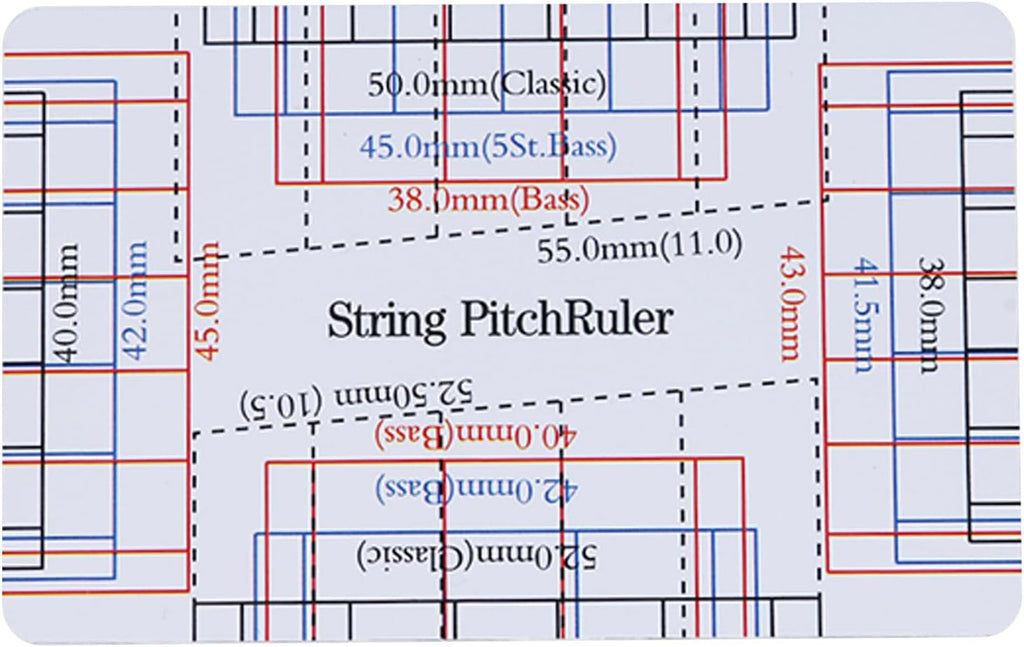 Guitar String Action Gauge Ruler, Guitar Height Gauge, Set Up Repairing Luthier Tool for, Ukulele, Banjos String Action Ruler