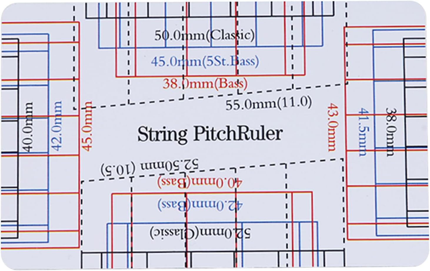 Guitar String Action Gauge Ruler, Guitar Height Gauge, Set Up Repairing Luthier Tool for, Ukulele, Banjos String Action Ruler