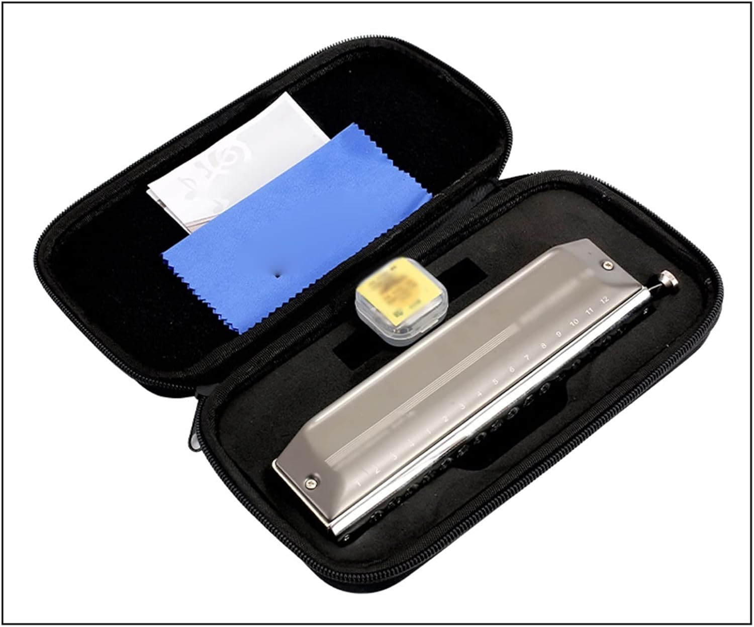 Chromatic Harmonica 16 Hole 64 Tone Key of C Aluminum Comb Chromatic Mouth Organ Harmonica Harmonica Musical Instrument