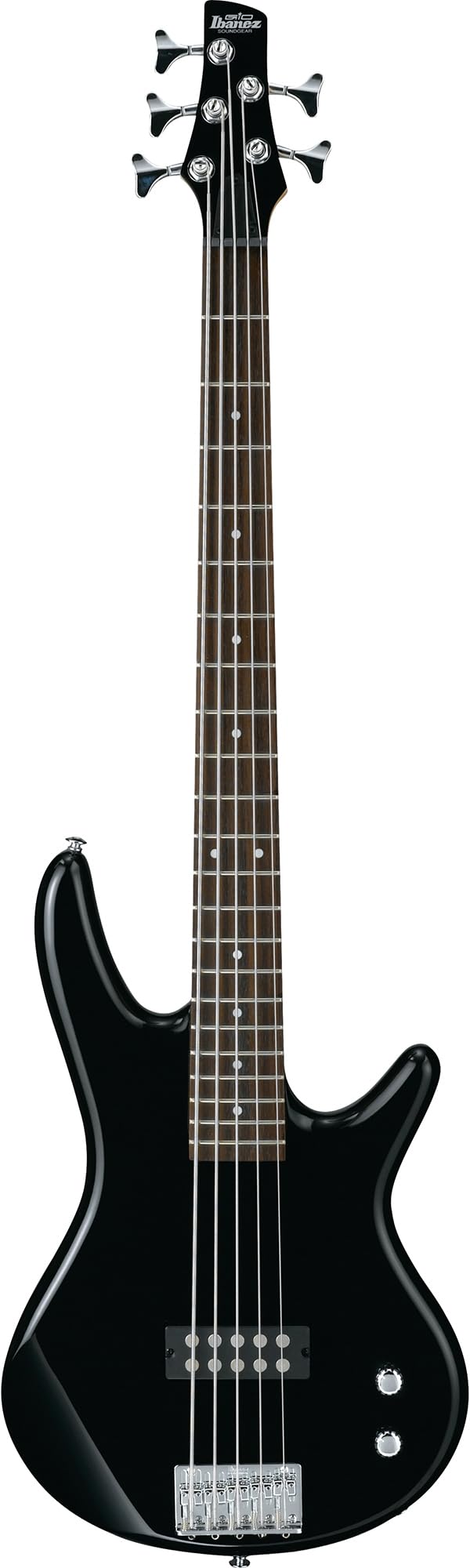 Ibanez GSR205B SR Gio 5-String Bass Guitar - Walnut Flat Bundle with Gig Bag, Tuner, Strap, Cable, Austin Bazaar Instructional DVD, and Polishing Cloth