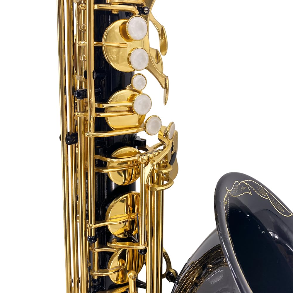 Yinfente Eb Alto Saxophone For Beginners Adult,Saxophone Student,E Flat Alto Sax Full Kit With Reeds,Pads Cushions,Hard Carrying Case,Cleaning Cloth & Rod,Mouthpiece,Gloves,Neck Strap Gold