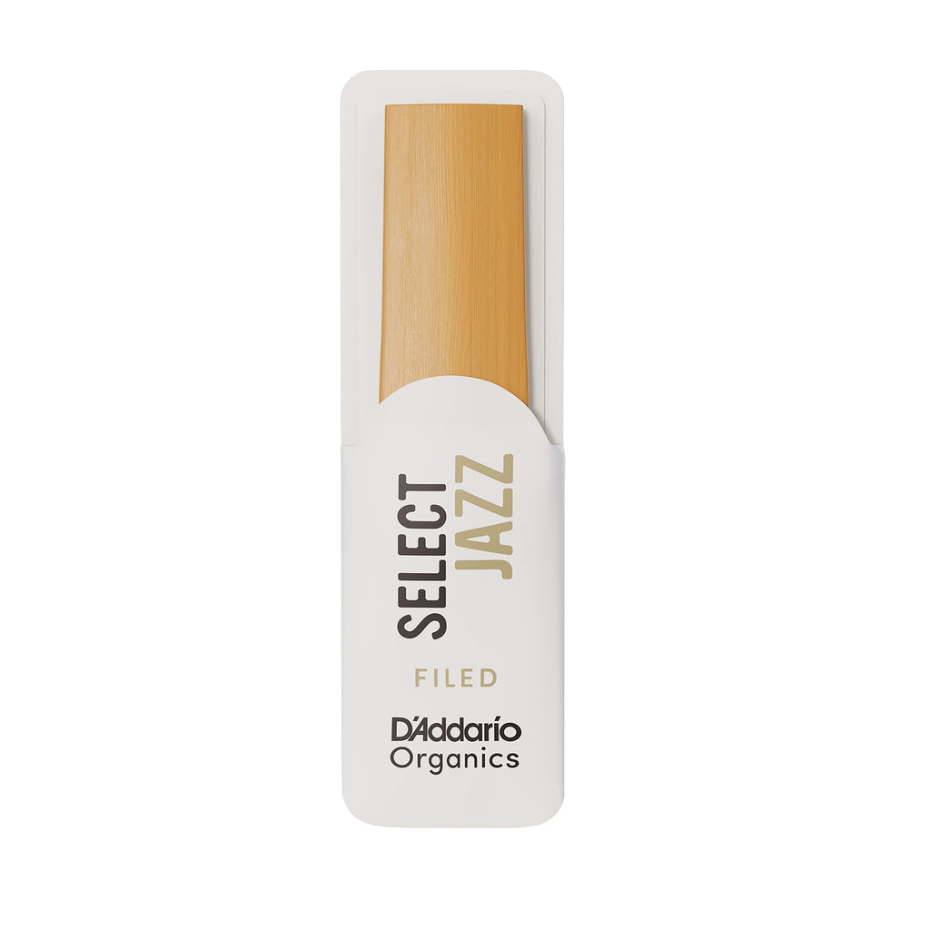 D'Addario Organic Select Jazz Filed Alto Saxophone Reeds - Sax Reeds - Individually Sealed - 3 Soft, 10 Pack