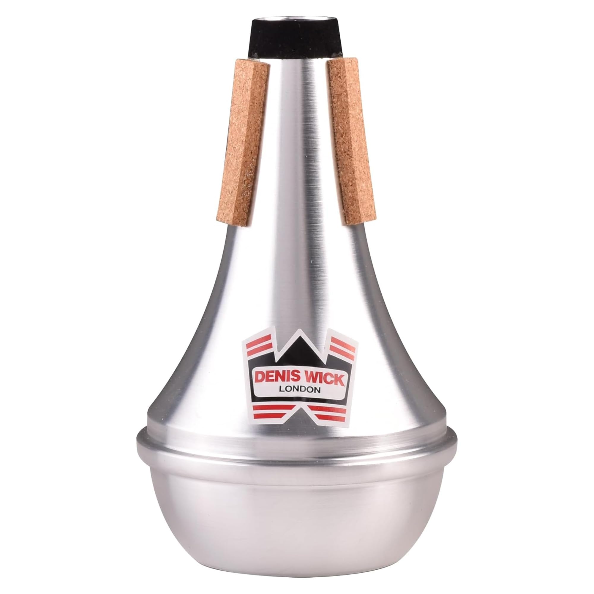 Denis Wick Straight Mute for Trumpet or Cornet, 5504 - Hand-Spun Aluminum Mute with Natural Cork - Brilliant Tone, Reliable Intonation & Tight-Bell Fit for Performance - 6.1 x 3.4 x 3.4 In, 2.26 oz