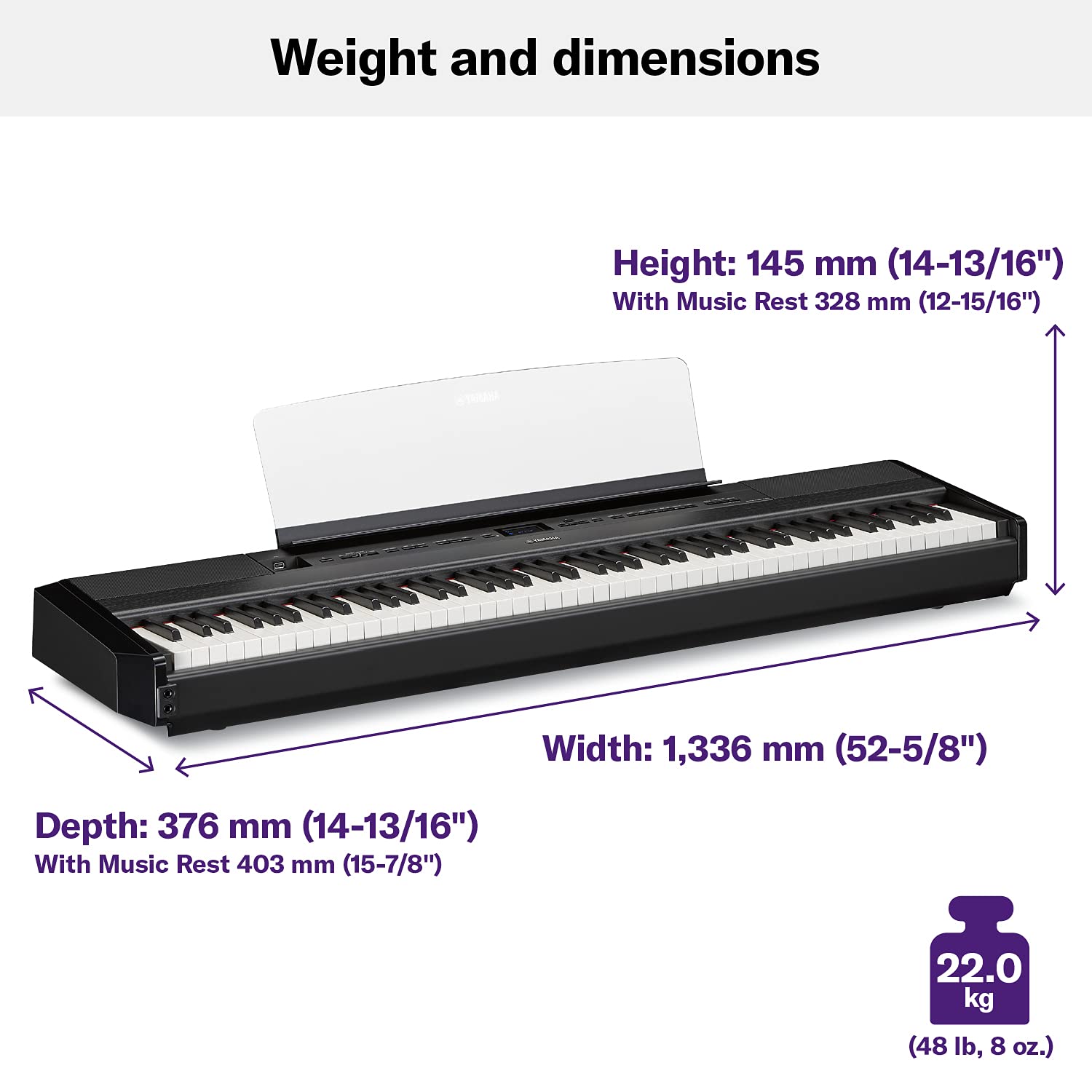 Yamaha P515 88-Key Weighted Action Digital Piano, White