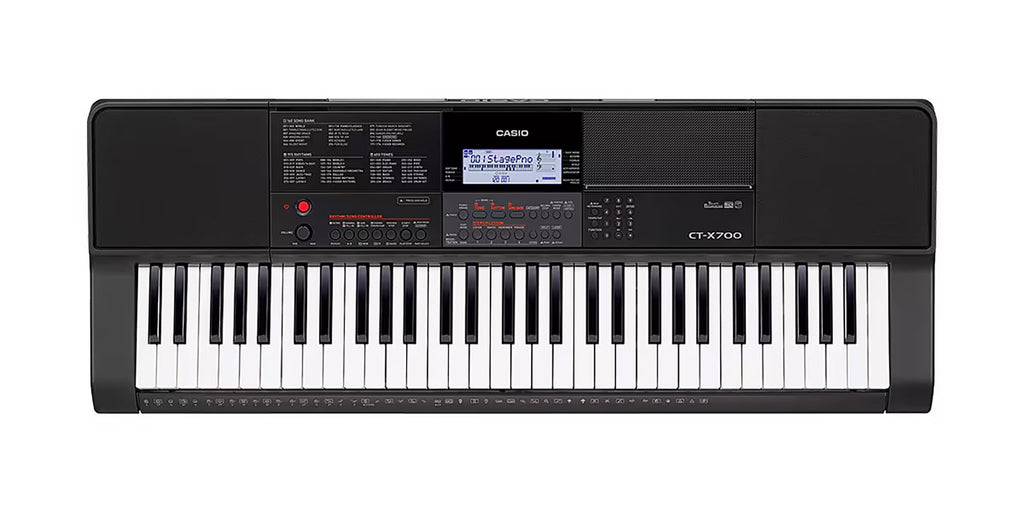 Casio CT-X700 Portable Keyboard Bundle with Adjustable Stand, Bench, Headphones, Sustain Pedal, Power Supply, Instructional DVD, and Austin Bazaar Polishing Cloth