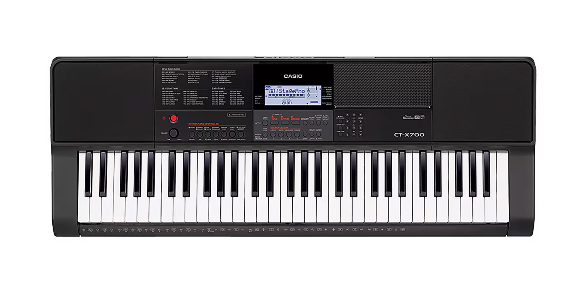 Casio CT-X700 Portable Keyboard Bundle with Adjustable Stand, Bench, Headphones, Sustain Pedal, Power Supply, Instructional DVD, and Austin Bazaar Polishing Cloth