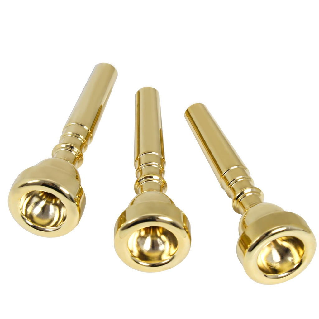 Gold Plated Metal Trumpet Mouthpiece, 5C Gold - For Beginners and Professionals - Musical Instrument Accessories.…