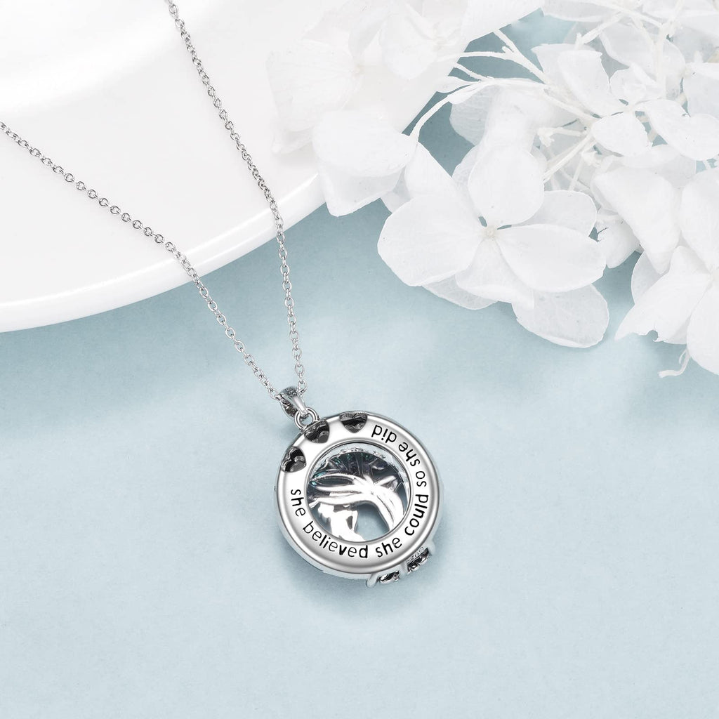 YFN Tree of Life Necklace Sterling Silver Crystal Jewelry Graduation Birthday Gifts for Women
