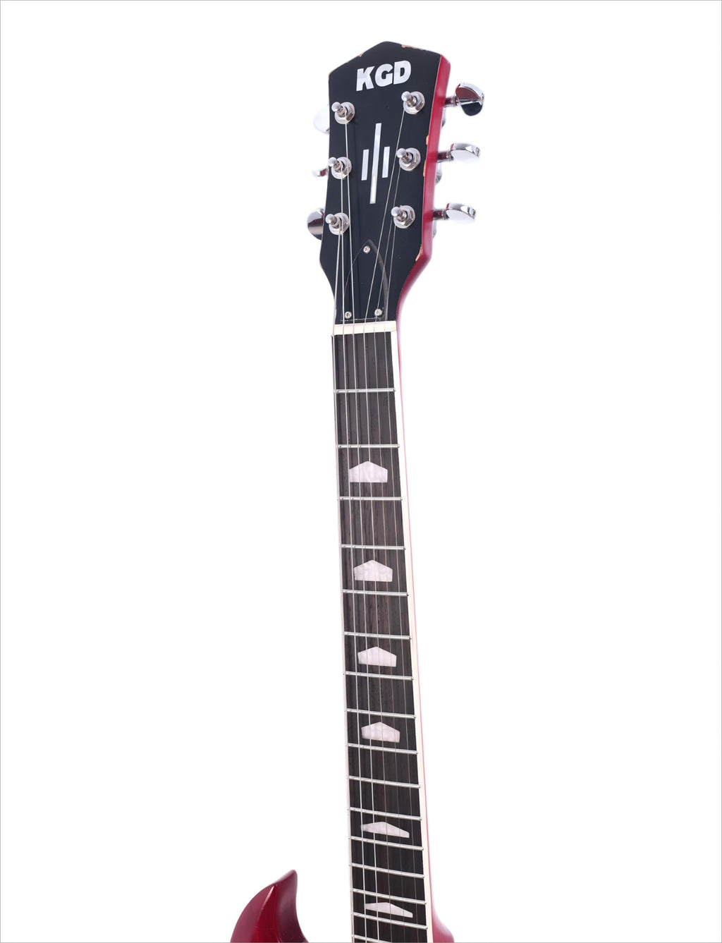 KGD Relic Electric Guitar,Solid Body Electric Guitar With Mahogany Body and Neck,Rosewood Fingerboard,Bone Nut,SG style 6-String Guitar,Professional/Electric Guitars for Adults