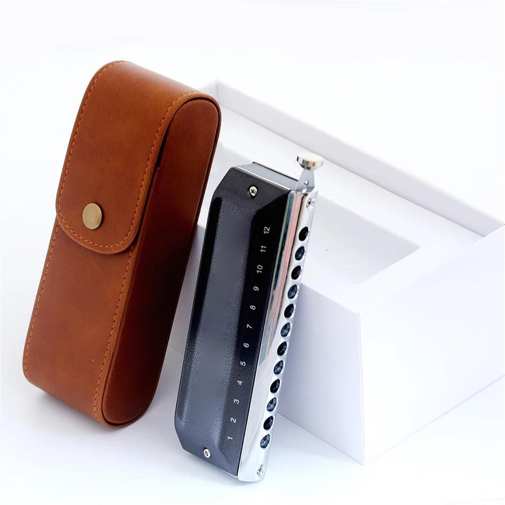 Chromatic Harmonica 12 Holes 48 Tone Mouth Organ Harp Instrumentos Key Of C/A/B/G/bB Musical Instruments Harmonica Professional (Color : C key)