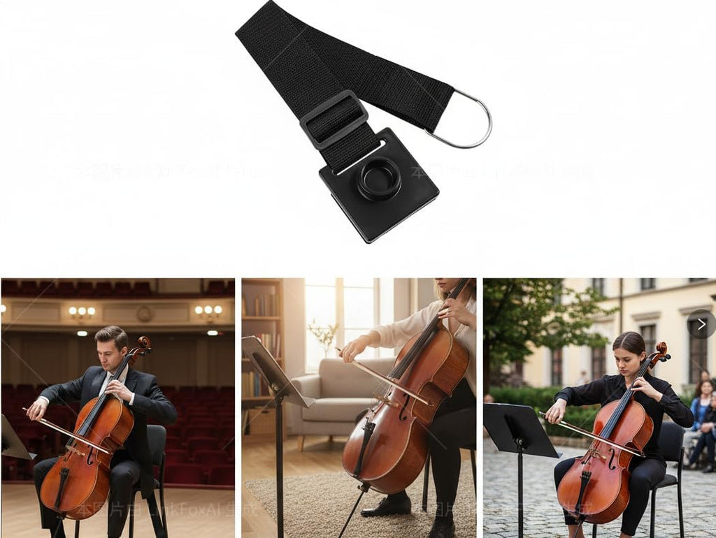 EXCEART Cello Endpin Stopper Non-Slip Pad Floor Protector Adjustable Antiskid Device for Cello and Double Bass with Thick Sponge Cushion