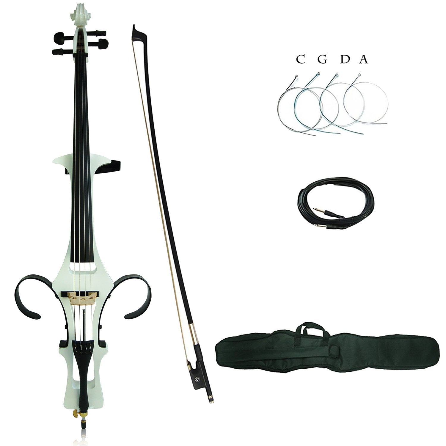 Aliyes Handmade Professional Solid Wood Electric Cello 4/4 Full Size Silent Electric Cello-Soul