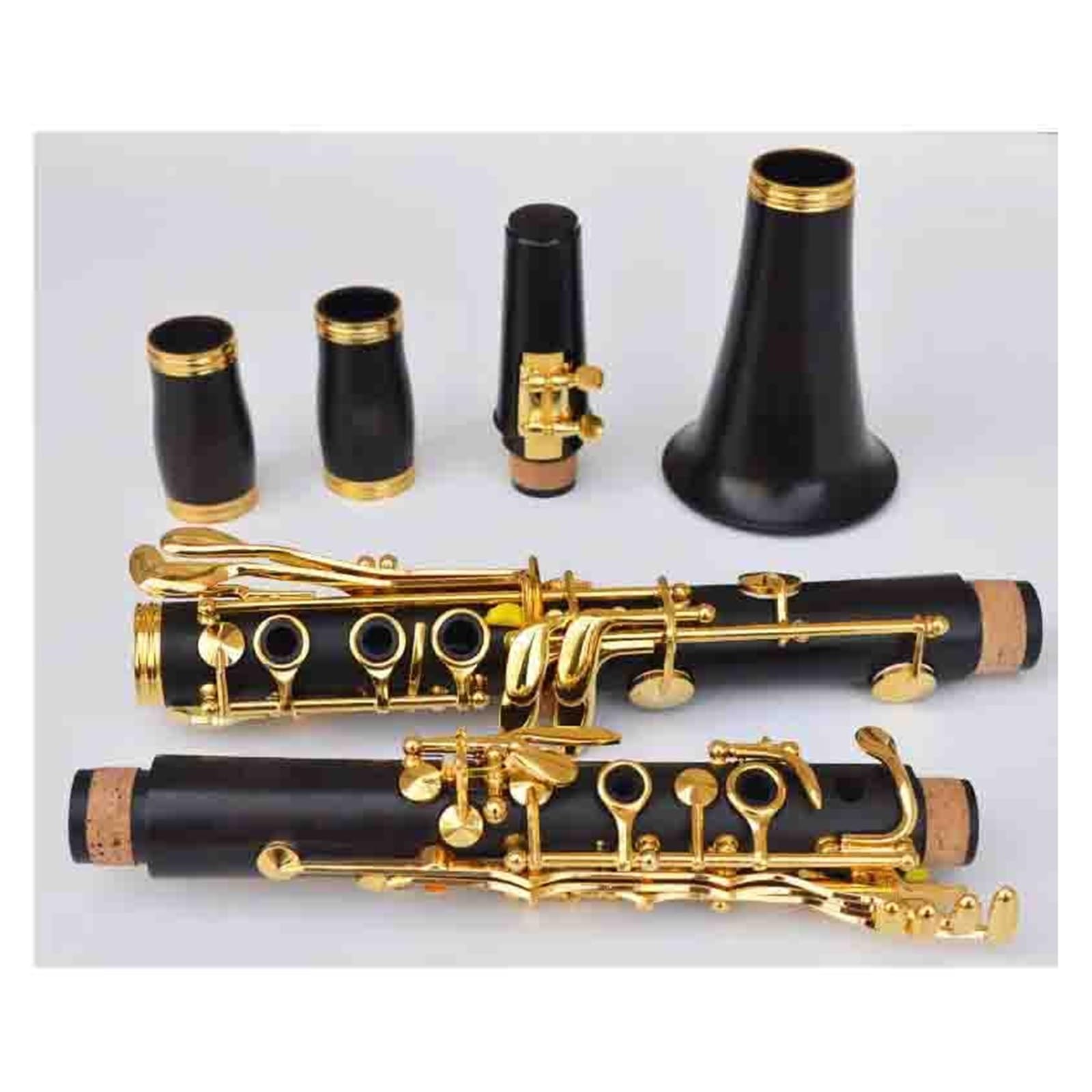 Professional Ebony Clarinet Bb17 Key Silver Copper Woodwind Instrument Clarinet Instrument(2)