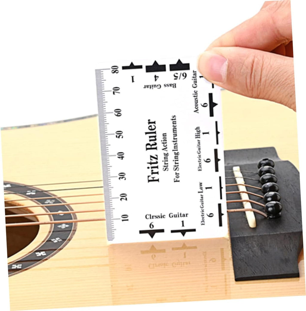 Professional Guitar String Action Gauge String Pitch Ruler Guitar Accessories Plastic for Tuning