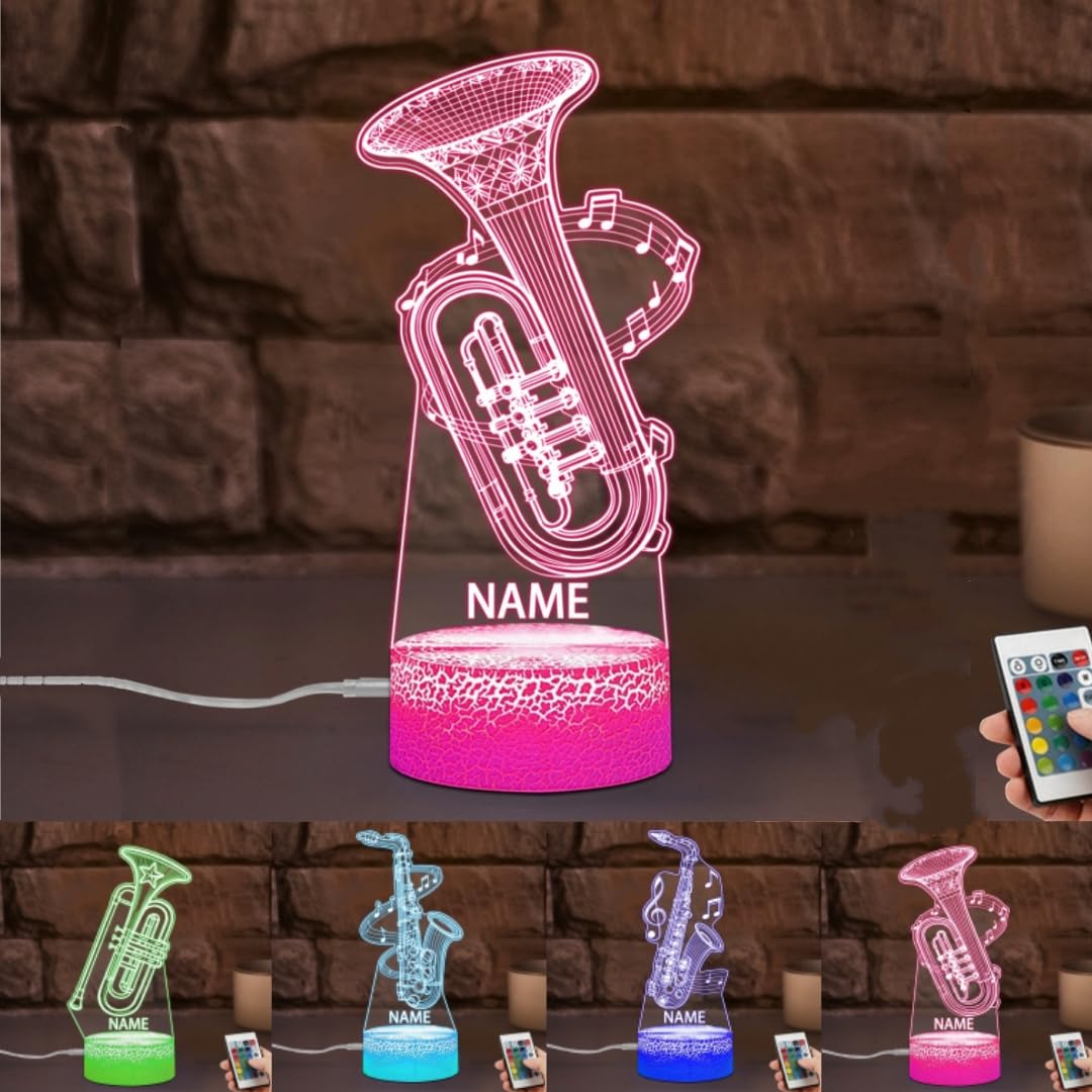 Personalized Name Violin Crystal Desktop Ornaments for Club Bedroom Office Custom Music Theme Stained Glass Acrylic Tabletop Plaque 2D Flat Electric Cello Figurine Sculpture for Violinist Cellist