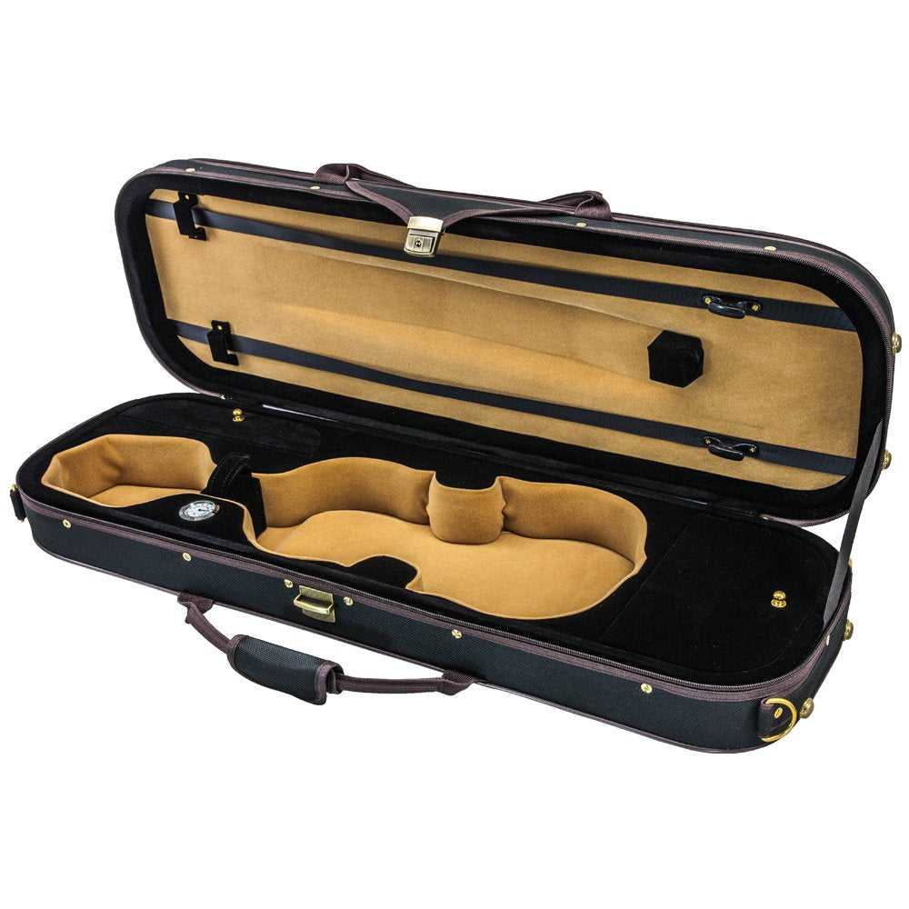 SKY Violin Triangle Case Lightweight 3/4 Size Black Color