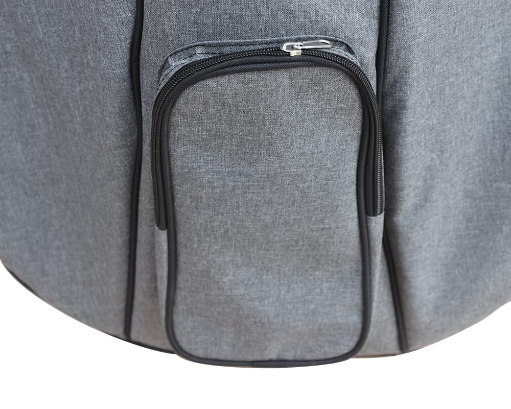 Cello Gig Bag, 4/4 Size, Nylon Exterior, 20mm Thick Foam Padding, Adjustable Backstraps, Multiple Pockets, Front Accessory Storage, Back Sheet Music Pocket, Cello travel soft case (Black)
