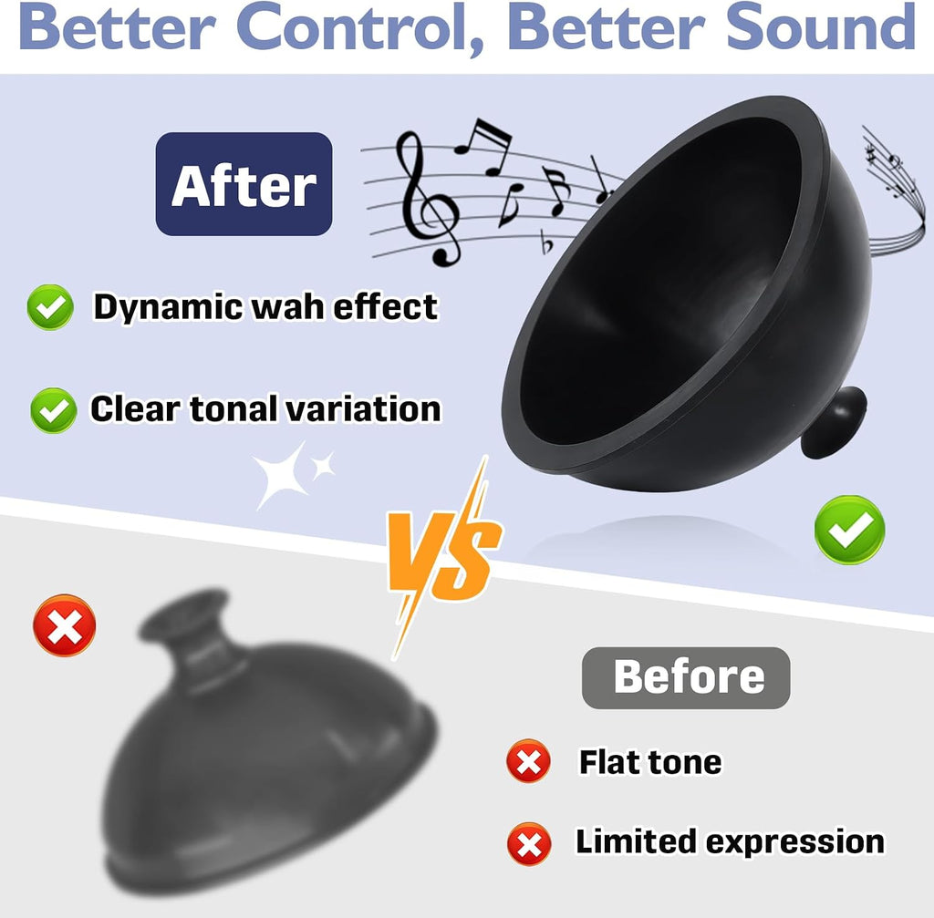 Trumpet Plunger Mute Comaptible with Mutec MHT160, Rubber Wah-Wah Plunger Mute for Bb & C Trumpet and Trombone, Classic Jazz Sound, Lightweight Durable Design