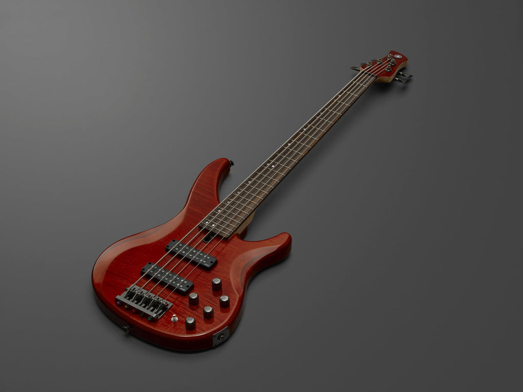 Yamaha TRBX604 4-String Flamed Maple Bass Guitar, Indigo Blue