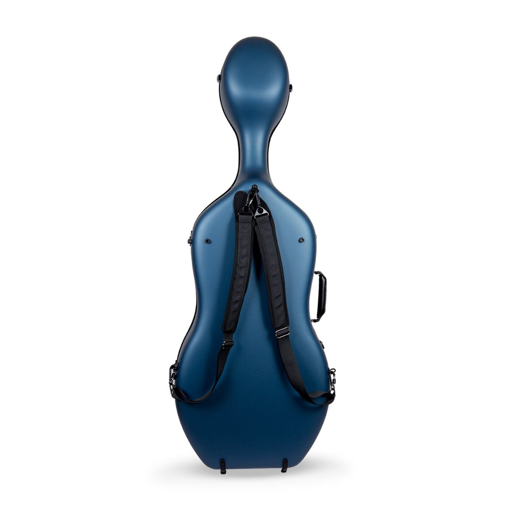 Crossrock Professional 4/4 Carbon Fiber Cello Case | 6lb Ultra-Light TSA Hardshell | Adjustable Magic Pads & Anti-Scratch Cover | Gloss Crimson Finish